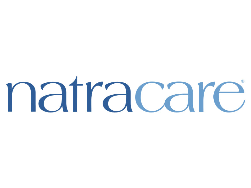 The image shows the word natracare written in a lowercase, blue gradient font on a white background.