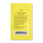 Back of a yellow Little Seed Farm Deodorant Cream Sample—Grapefruit Lemon—packet, showing usage instructions, ingredients, brand details, barcode, and farm address; highlights aluminum-free, baking soda-free, cruelty-free, vegan & organic.
