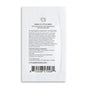 A white packet of Little Seed Farm’s Goat's Milk Moisturizer - Sample for sensitive skin features instructions, ingredients, address, barcode, and notes its use of solar power, regenerative farming, and organic ingredients.