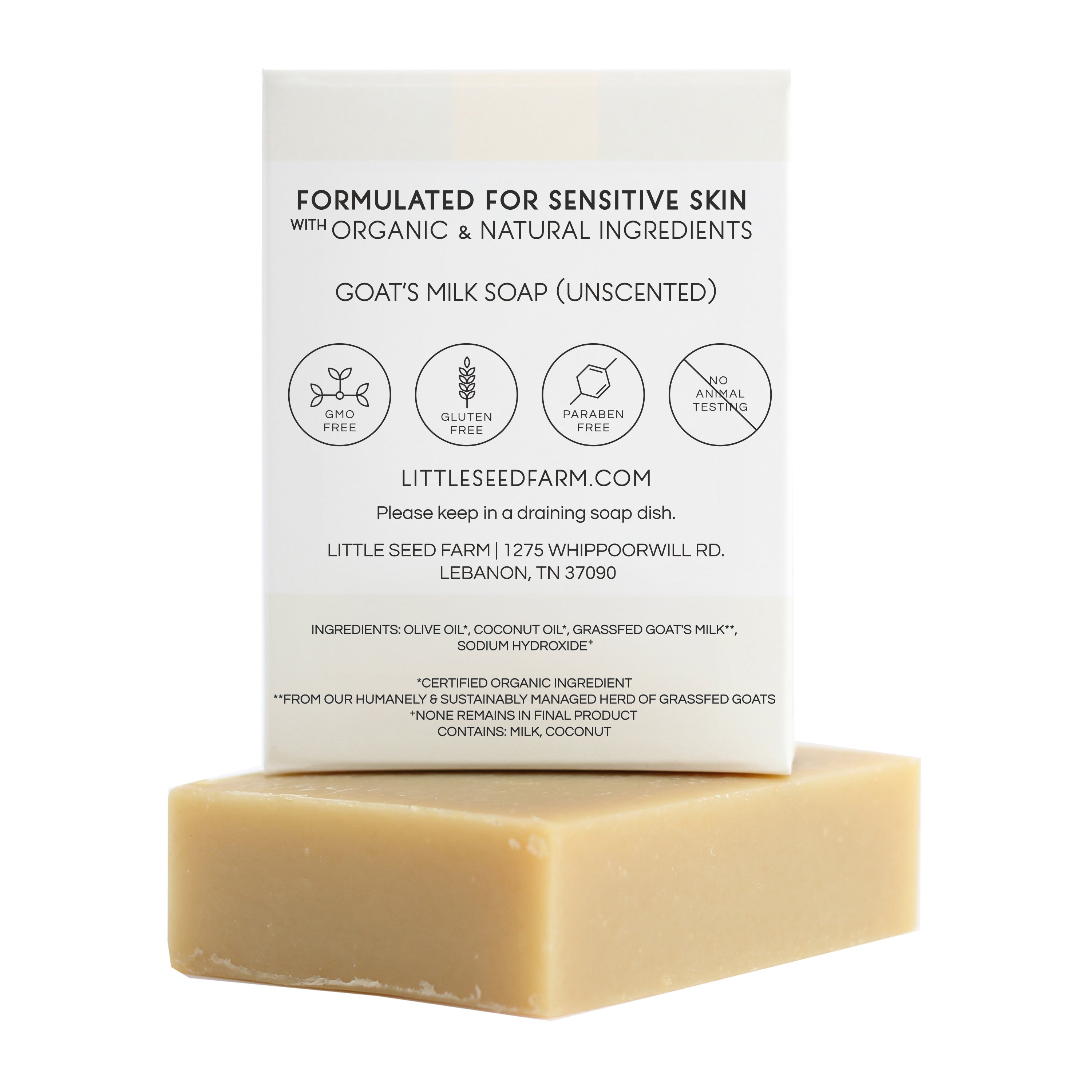 Little Seed Farm Oat Cleansing Bar Soap - Thumbnail 4