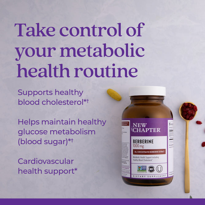 Capsules De Berbérine 1000 Mg - Soutien Glycémie Et Cholestérol, Naturel, 30/60/120 Gélules