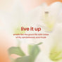 Blurry white lilies with soft orange hues in the background. Centered text reads: “method Moisture Enhancing Body Wash—smells like lily, sandalwood, and musk.” Cruelty free and enriched with nourishing amino acids.