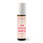 A 10 ml Plant Therapy No More Warts Roll-On Essential Oil Blend, featuring a white cap and a light-colored label with pink, red, and yellow text—formulated with natural essential oils for an effective wart remover solution.