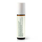 A brown glass roller bottle with a white cap, displaying a long, rectangular label featuring small black text on a white background. The label provides instructions and ingredients for Plant Therapy’s No More Warts Roll-On - Essential Oil Blend wart remover, which is formulated with natural essential oils.