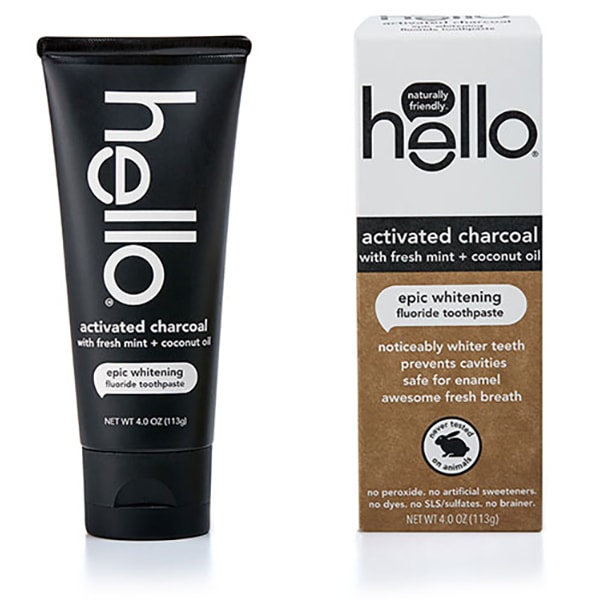 hello Activated Charcoal Whitening Fluoride Toothpaste | Grove ...