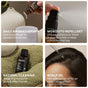 Here’s a revised version of your sentence using the product data: Four images highlight ways to use Cliganic Organic Tea Tree Essential Oil – Boost of Clarity: adding to a diffuser for organic aromatherapy, mixing into a spray bottle as a natural mosquito repellent, using tea tree essential oil for natural cleaning tasks, and blending with a carrier oil to apply as scalp oil.