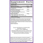 Supplement facts label for a dietary capsule, listing ingredients such as biotin, astaxanthin, herbal extracts, and probiotics. Serving size is one capsule, and the label includes contact info and warnings.
