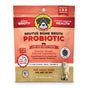 Brutus on the Go: Probiotics Instant Bone Broth Mega Pack by Brutus Broth blends pork flavor with probiotics for dogs, supporting digestion. Each 3.5 oz pack contains 250 million CFU per serving, highlighting gut health benefits on its packaging.
