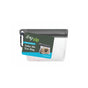 The (re)zip Airtight Pet Treat Bag + Carabiner is a clear, reusable zippered pouch with a black top, blue-green paw print tag showing 1 cup | 8 fl oz, and a carabiner for easy leash attachment.