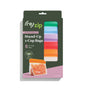 Box of (re)zip Reusable Leakproof Snack Stand Up Bags. Includes five colorful, airtight snack bags. Packaging shows the bags inside and an orange bag filled with food at the bottom left.