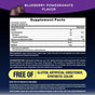 Supplement facts label for Natural Vitality CALM Sleep with Melatonin Gummies, Blueberry-Pomegranate Flavor. Serving size: 2 gummies. Contains L-Theanine and Magnesium. Free of gluten, artificial sweeteners, and synthetic colors. Instructions and caution included.