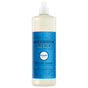 A 16 fl oz bottle of Mrs. Meyer's Dish Soap in blueberry scent, featuring a blue label with blueberries and limited edition text. This liquid dish soap is a natural degreaser.