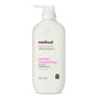 A 502 mL (17 fl oz) white pump bottle of method Barrier Supporting Body Wash for sensitive, dry skin; fragrance free, with fatty acids and colloidal oatmeal to support the skin barrier.