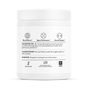 A white Thorne Creatine + Alpha GPC supplement container with black text displays suggested use, tamper evidence, warning, and icons for cognitive function, sports performance, muscle/tendon support, gluten free, USA made, and NSF certified.