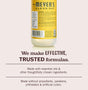 A bottle of Mrs. Meyer's Room Freshener, highlighting the trusted formula with essential oils and no propellants, parabens, phthalates, or artificial colors.