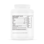 Thorne’s Plant Protein - Dairy Free comes in a white container with a black-text nutrition label on the back, detailing supplement facts, amino acid profile, serving size, ingredients, and manufacturer info—ideal for plant or vegan protein needs.