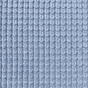Close-up of The Popcorn Blanket - Sky Blue, a light blue superfine merino baby blanket featuring a textured, grid-like pattern of raised squares.