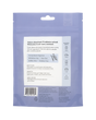 Back of a purple Fresh Wave odor removing packs pouch, showing product details, usage instructions, ingredient highlights, icons for usage areas, and benefits like being fragrance-free, dye-free, paraben-free, and phosphate-free.
