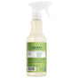 Mrs. Meyer’s Multi-Surface Cleaner in a spray bottle with a white trigger nozzle and a green label containing product details and a barcode.