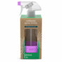 The Grove Collaborative Tub & Tile Cleaner Starter Set includes a reusable glass spray bottle with clear body and purple accents labeled MULTI, in a brown and green box marked refillable—ideal for citron & white rose cleaner.