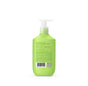 A green pump bottle of method Hydrating Serum Hand Wash is shown from the back, featuring product information, an ingredients list, and a barcode near the bottom.