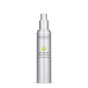 A Juice Beauty Stem Cellular Exfoliating Peel Spray in a silver bottle features a spray nozzle, with a label displaying a green droplet logo and bilingual text emphasizing its organic skincare benefits for smooth, radiant skin, set against a plain white background.