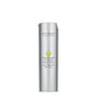 A sleek silver bottle of Stem Cellular Anti-Wrinkle Booster Serum from Juice Beauty features a green droplet logo, highlighting its potent anti-wrinkle properties.